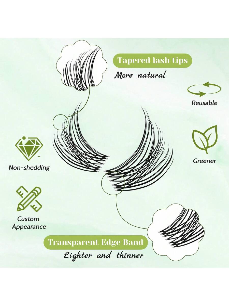 Natural Lash Kit 154Pcs DIY Lash Kit Wispy Eyelash Kit 10-18MIX With Bond And Seal Remover And Tweezers Lash Clusters