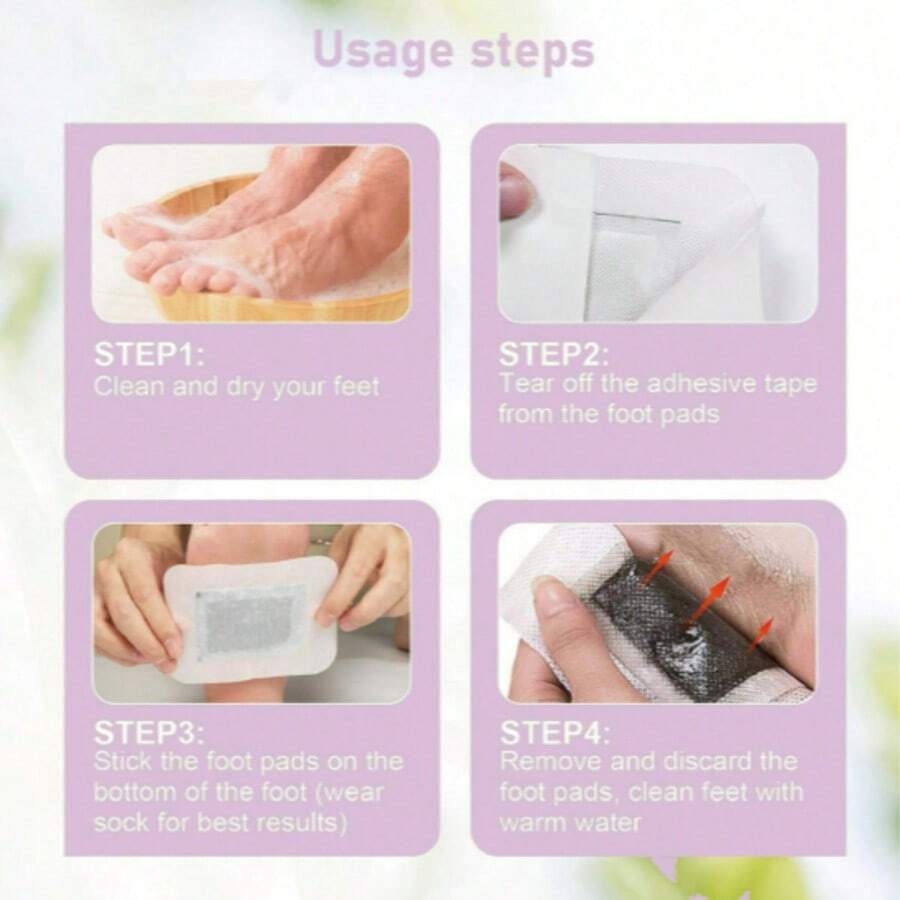 100pcs Traditional Chinese Medicine Lavender Foot Patches, TCM Formula Foot Patches, Soothe Feet, Improve Circulation, Daily Relaxation, Foot Warming Patches