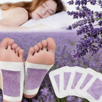 100pcs Traditional Chinese Medicine Lavender Foot Patches, TCM Formula Foot Patches, Soothe Feet, Improve Circulation, Daily Relaxation, Foot Warming Patches