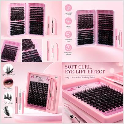 144-piece lash cluster kit product overview